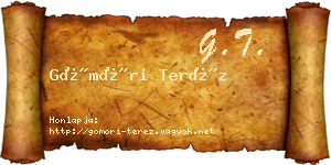 Gömöri Teréz névjegykártya